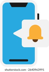 Notifications Bell Alarm Icon Vector Flat Illustration