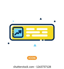 Notifications, chat messages notification on vector line symbols in flat modern style.