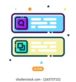 Notifications, chat messages notification on vector line symbols in flat modern style.