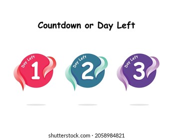 Notifications design, day left and countdown