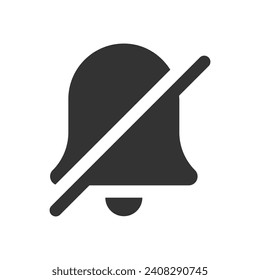 Notifications glyph vector icon isolated. Notifications stock vector icon for web, mobile app and ui design