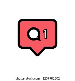 Notifications icon. Comment icon vector. social media Comment vector icon