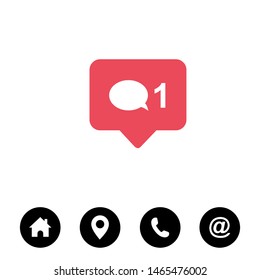 Notifications icon. Comment icon vector. social media Comment vector icon. symbol for web site Computer and 