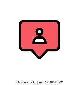 Notifications icon. Follower icon vector. social media Follower vector icon. user