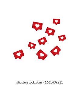 	
Notifications icon. heart, like vector icon. social media Like vector icon. symbol for web site Computer and mobile, 