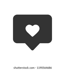 Notifications icon. Like icon vector. social media Like vector icon