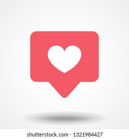 Notifications icon. Like icon vector. social media Like vector icon. Modern simple vector sign. Internet concept. Trendy symbol for website design web button or mobile app.