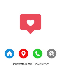 Notifications icon. Like icon vector. social media Like vector icon. symbol for web site Computer and mobile vector.