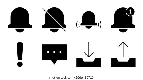 Notifications Icon Set for UI
