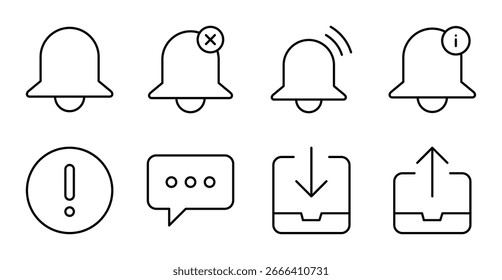 Notifications Icon Set for UI