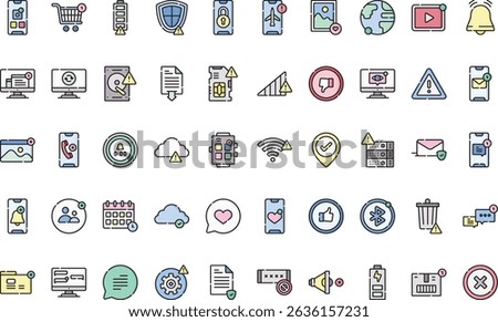 Notifications icons icons Simple vector icon. Illustration symbol design template for web mobile UI element. 