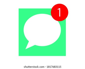 Notifications from the messaging app on your smartphone. Vector material.