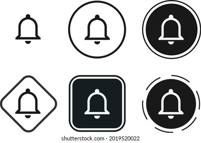 conjunto de iconos de esquema de notificaciones. Colección de contorno negro de alta calidad para diseño de sitios web y aplicaciones de modo oscuro móvil. Ilustración del vector sobre fondo blanco