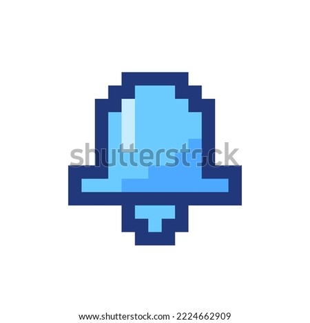 Notifications pixelated RGB color ui icon. Adjusting ringer volume. Ring mode. Simplistic filled 8bit graphic element. Retro style design for arcade, video game art. Editable vector isolated image