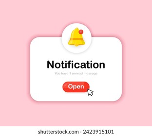 Notifications. Push notifications box. Event alert message, web notification box and announcement notice. Business planning, events, reminder and timetable. Calendar reminder