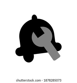 Notifications settings icon, perfect for web campaigns, applications, media and more. Vector illustration eps 10 which can be edited and changed color.