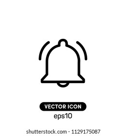 Notifications Symbol Vector Icon Illustration.Ui/Ux.White Backround.Premium Quality.