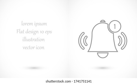 Notifications vector icon .  reminder, mute symbol; EPS notifications , sound; 1; signal; tone; mute bell/