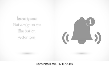 Notifications vector icon .  reminder, mute symbol; EPS notifications , sound; 1; signal; tone; mute bell/