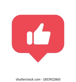 Notifications vector like icon. Social media like vector icon. Symbol for web site computer and mobile vector.