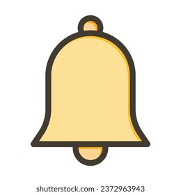Notifications Vector Thick Line Filled Colors Icon For Personal And Commercial Use.
