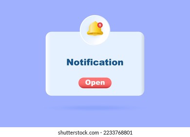 Notifications. Web banner. Business planning, events, date reminder, or timetable concept. Notification vector render. Reminder. Vector Illustration