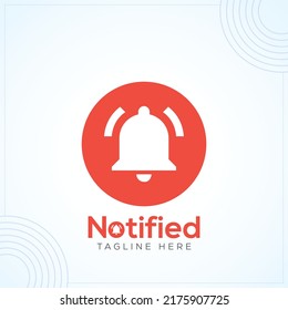 Notified abstract business logo with Notification icon modern creative premium logo design vector template