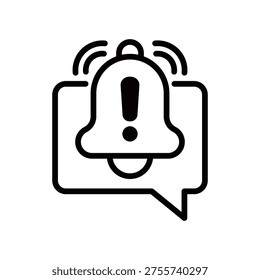 Notify icon line vector Illustration