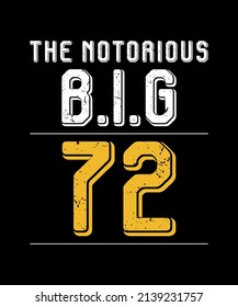 The Notorious B I G 72 T-shirt Design