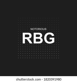 Notorio fondo RBG, banner, afiche, pegatina, diseño de camisetas