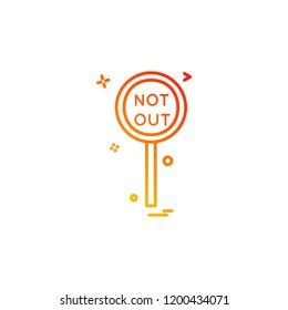 notout decision umpair icon vector design