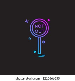 notout decision umpair icon vector design
