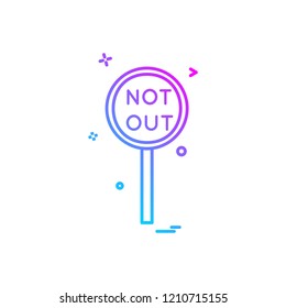 notout decision umpire icon vector design