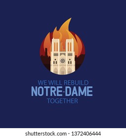 Notre Dame cathedral in Paris is on fire