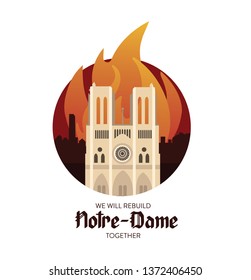 Notre Dame cathedral in Paris is on fire