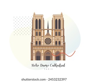 Notre Dame Cathedral - Paris - Stock Illustration as EPS 10 File