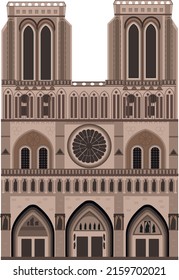 Notre Dame Cathedral in Paris
in vector