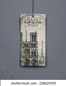 Notre Dame cathedral. vector illustration. vector format