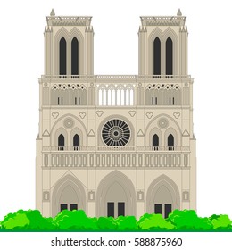 Notre Dame de Paris. cathedral. Landmarks. Paris, France.