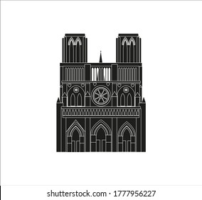 Notre Dame de Paris. illustration for web and mobile design.