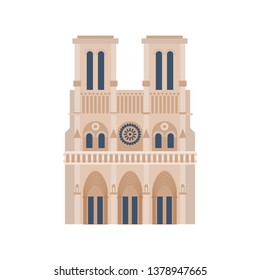 Notre Dame de Paris isolated. historic building in France.  