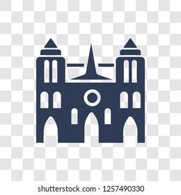 Notre dame icon. Trendy Notre dame logo concept on transparent background from Architecture and Travel collection