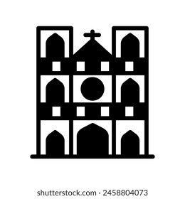 Notre Dame  icon in vector. Logotype
