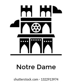 Notre dame solid icon 