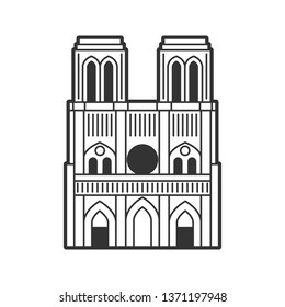 Notre-Dame de Paris vector icon