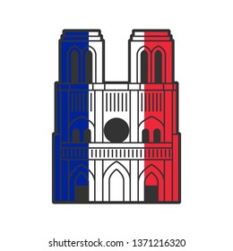 Notre-Dame de Paris vector icon