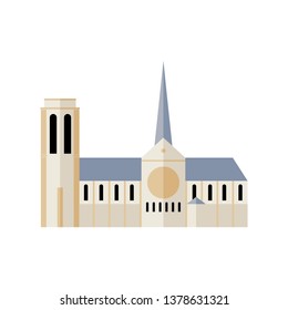 Notre-Dame de Paris vector icon
