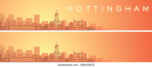 Nottingham Beautiful Skyline Scenery Banner