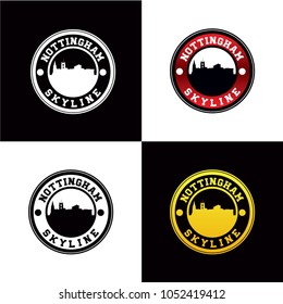 Nottingham Skyline Rounded Emblem Logo