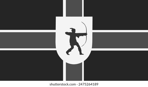 Nottinghamshire flag vector illustration isolated. County in England. United Kingdom.
